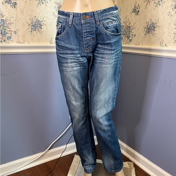 Area Sixty Two Blue Button Up Denim Jeans, size 29w 32l - Picture 1 of 10